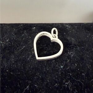 JAMES AVERY Sterling Silver Bold 3-D Open Heart Charm Pendant; Un-cut; RETIRED